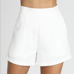 White Chiffon Shorts